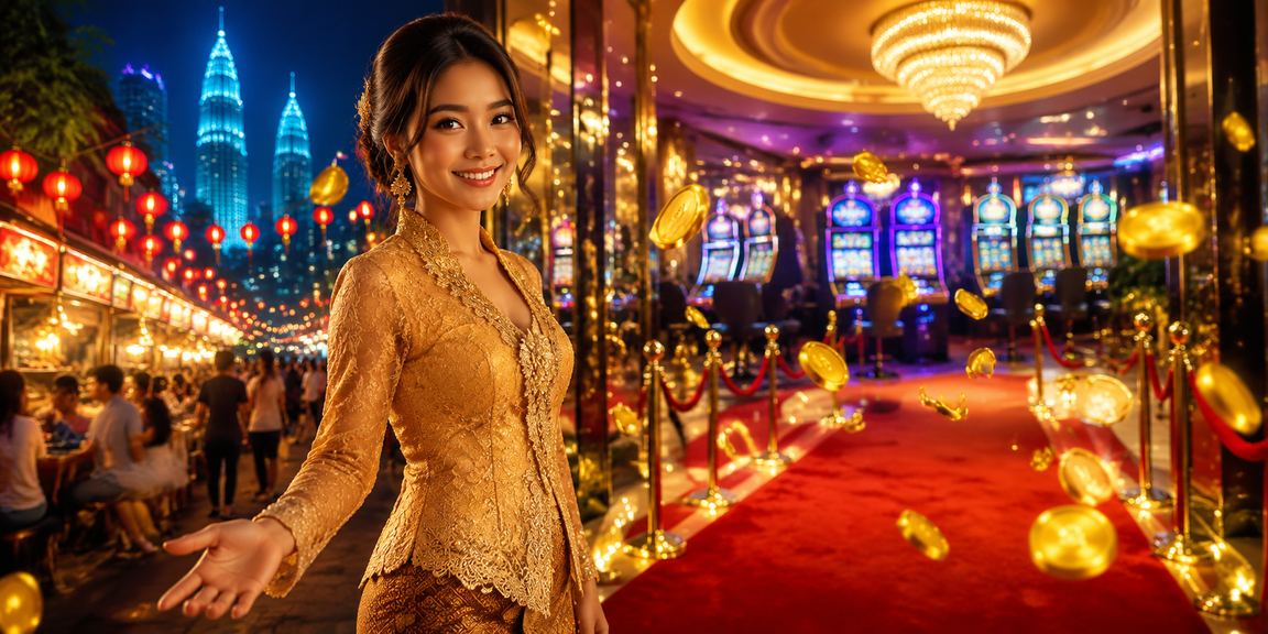 Pemain wanita berbaju kebaya menggunakan aplikasi kasino lersont232 di Kuala Lumpur