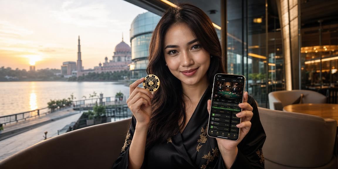 Pemain mengakses platform lersont232 melalui telefon pintar di Putrajaya dengan gaya tempatan